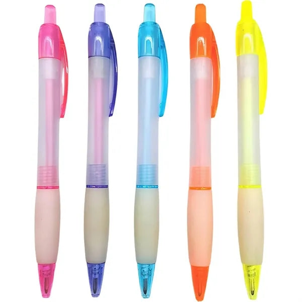 Frosted Plastic Retractable Ballpoint Pen