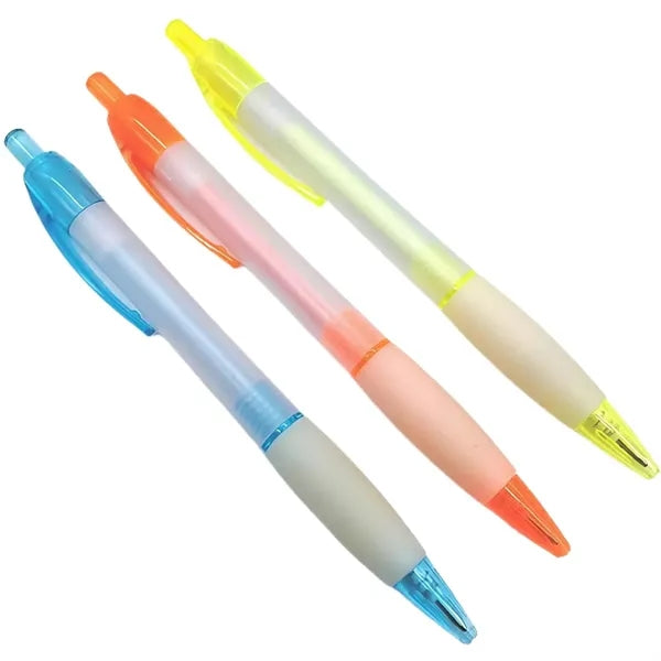 Frosted Plastic Retractable Ballpoint Pen
