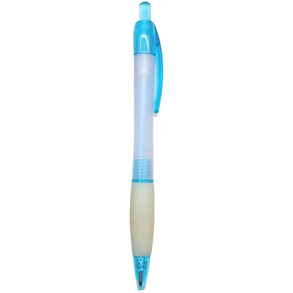 Frosted Plastic Retractable Ballpoint Pen