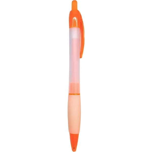 Frosted Plastic Retractable Ballpoint Pen