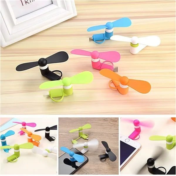 In 1 Interface Charging Port Portable Phone Fan