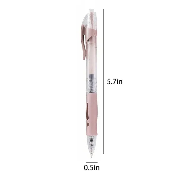 0.5mm Retractable Clear Ballpoint Pen