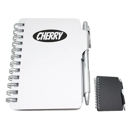 Aluminum Cover Spiral Notebook w/ Pen