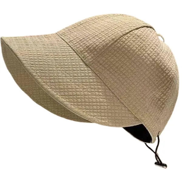 Adjustable Waffle Knit Sun Protection Fisherman Hat