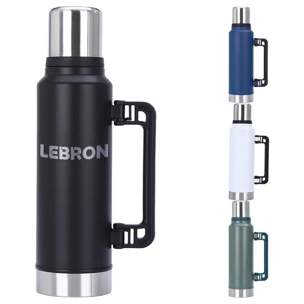 47oz Large Stainless Steel Thermos Water Bottle w/ Handle