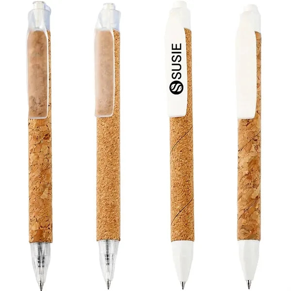 Retractable Eco-Friendly Cork Barrel Ballpoint Pen