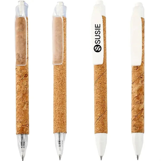 Retractable Eco-Friendly Cork Barrel Ballpoint Pen