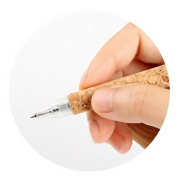 Retractable Eco-Friendly Cork Barrel Ballpoint Pen