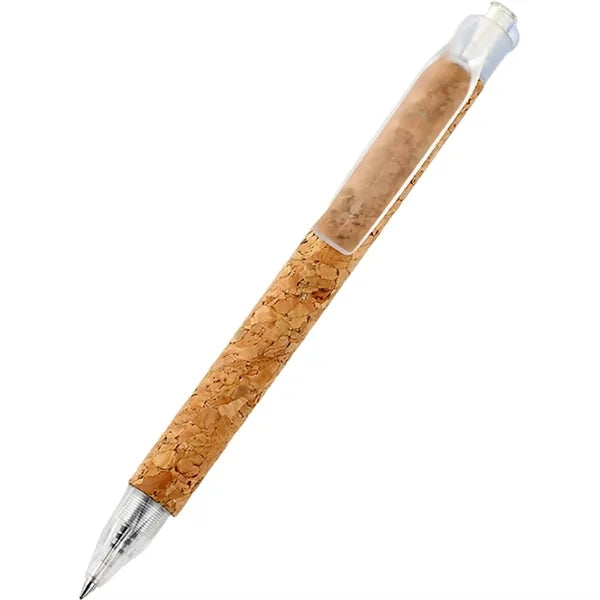 Retractable Eco-Friendly Cork Barrel Ballpoint Pen
