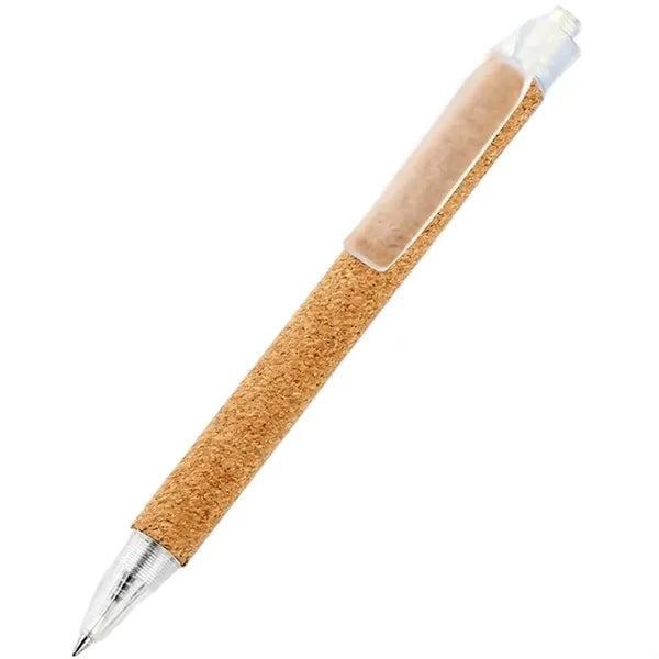 Retractable Eco-Friendly Cork Barrel Ballpoint Pen