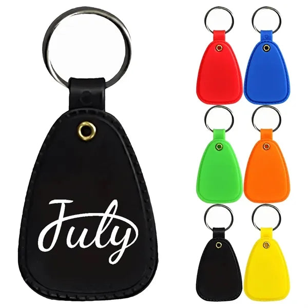 PVC Teardrop Shape Key Tag Car Keychain