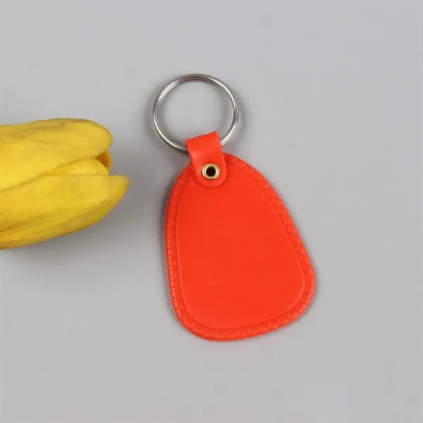 PVC Teardrop Shape Key Tag Car Keychain
