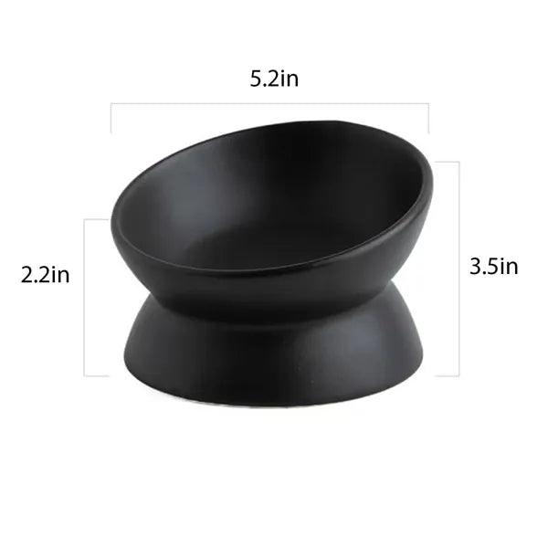 Raised Ceramic Pet Food Bowl