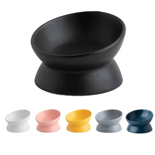 Raised Ceramic Pet Food Bowl