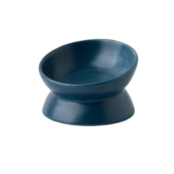 Raised Ceramic Pet Food Bowl