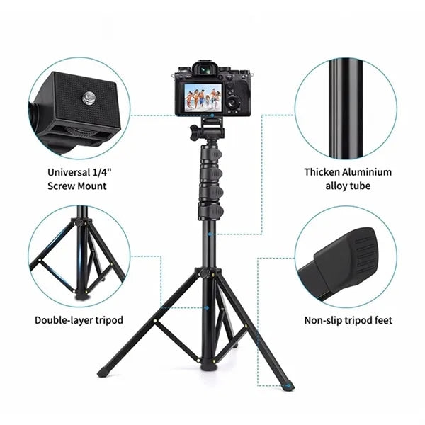 Portable Aluminum Telescoping Phone Tripod Stand