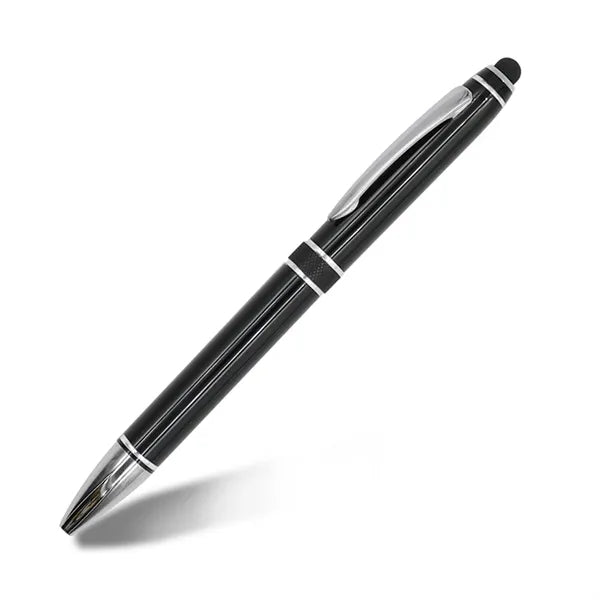 2 in 1 Twist Action Business Aluminum Ballpoint Pen w/Stylus