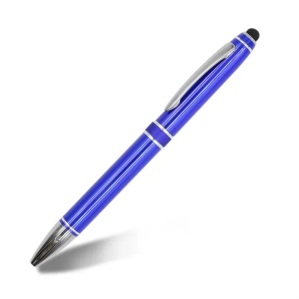 2 in 1 Twist Action Business Aluminum Ballpoint Pen w/Stylus