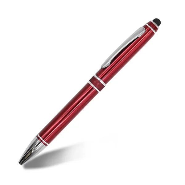 2 in 1 Twist Action Business Aluminum Ballpoint Pen w/Stylus