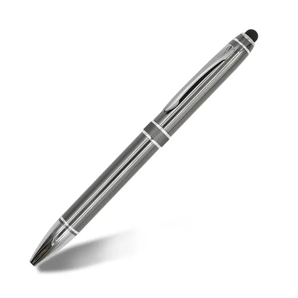 2 in 1 Twist Action Business Aluminum Ballpoint Pen w/Stylus