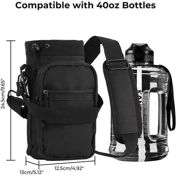 Oxford Adjustable Shoulder Strap Water Bottle Carrier Bag