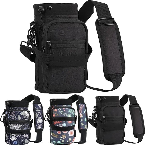 Oxford Adjustable Shoulder Strap Water Bottle Carrier Bag