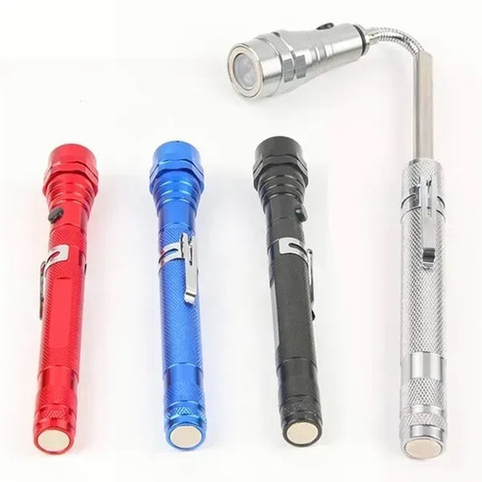 LED Telescopic Double Magnetic Flashlight