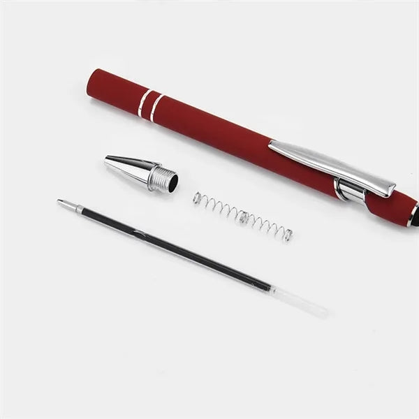 Retractable Aluminum Ballpoint Pen w/ Stylus
