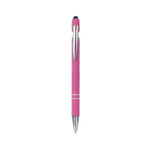 Retractable Aluminum Ballpoint Pen w/ Stylus