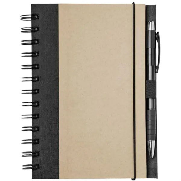 Spiral-Bound Lined Notebook w/ Pen