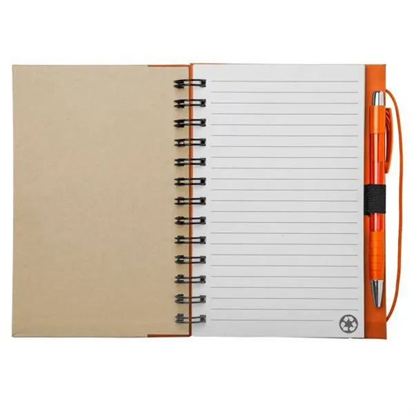 Spiral-Bound Lined Notebook w/ Pen