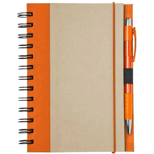 Spiral-Bound Lined Notebook w/ Pen