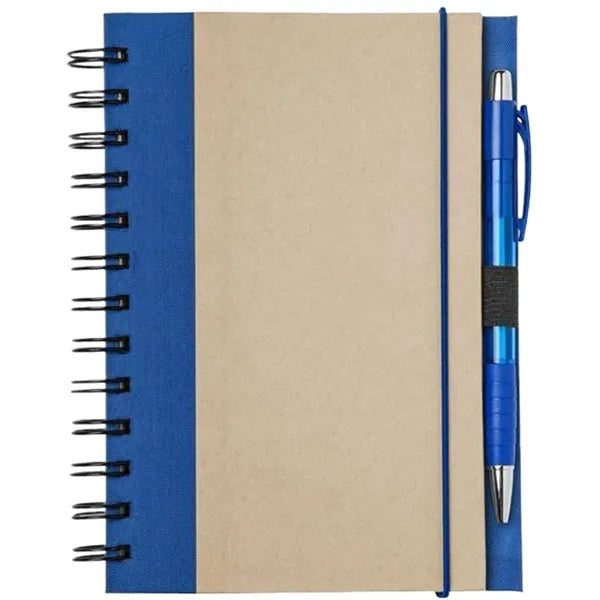 Spiral-Bound Lined Notebook w/ Pen