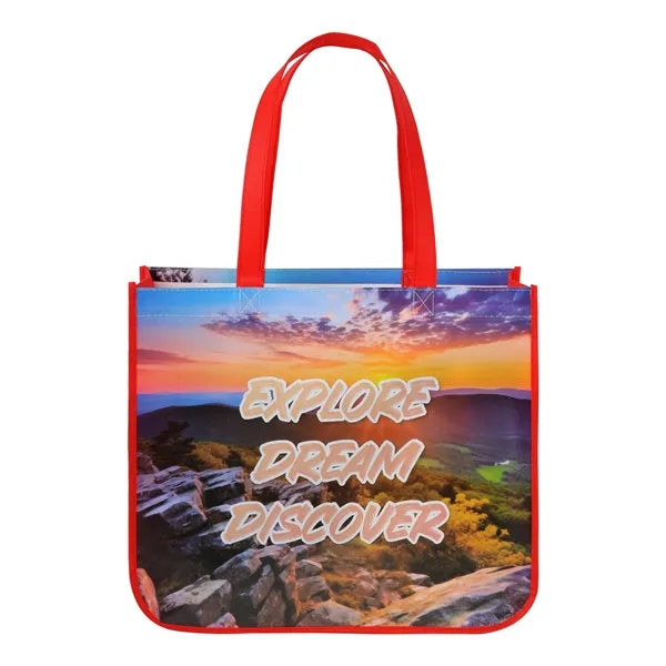 Full Color Laminated Curved Bottom Non-Woven Shopping Bag