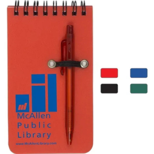Pocket Sized Spiral Jotter Notepad Notebook With Pen