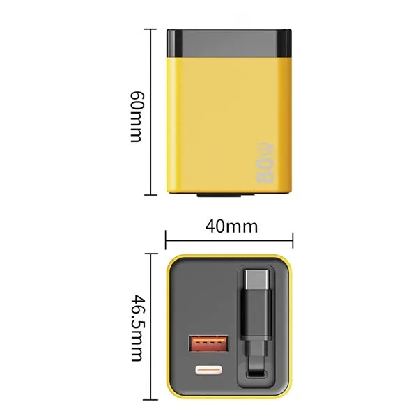 Compact Dual-Port Wall Charger with USB-C