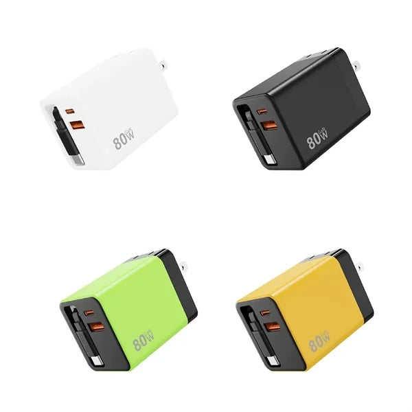 Compact Dual-Port Wall Charger with USB-C