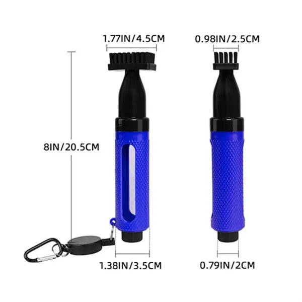 Retractable Water-Dispensing Golf Club Cleaning Brush