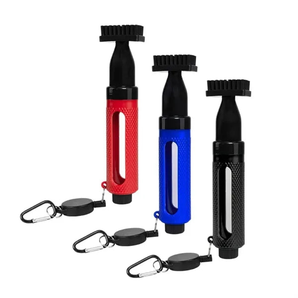 Retractable Water-Dispensing Golf Club Cleaning Brush