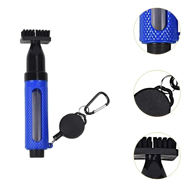Retractable Water-Dispensing Golf Club Cleaning Brush