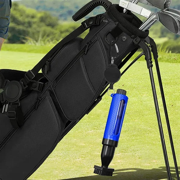 Retractable Water-Dispensing Golf Club Cleaning Brush