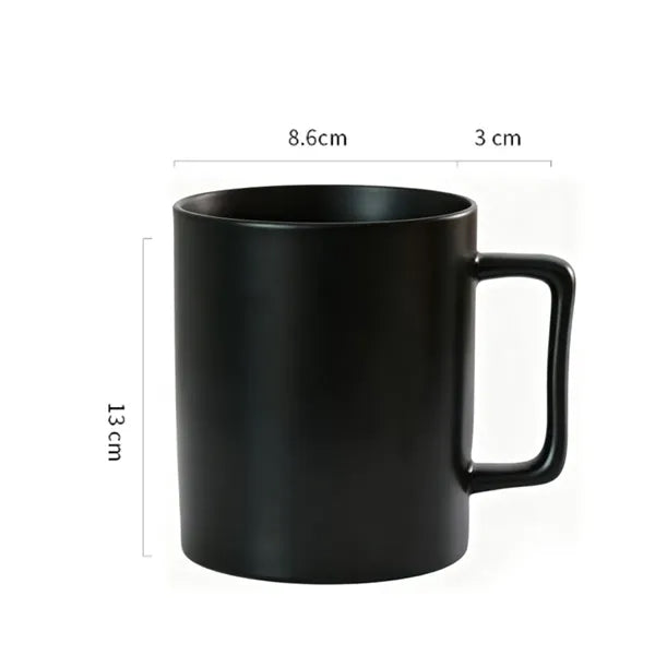 14oz. Ceramic Mug with Square Handle for Coffee and Tea Use