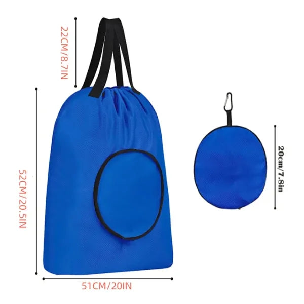 Travel Laundry Bag Foldable Drawstring Hamper Tote