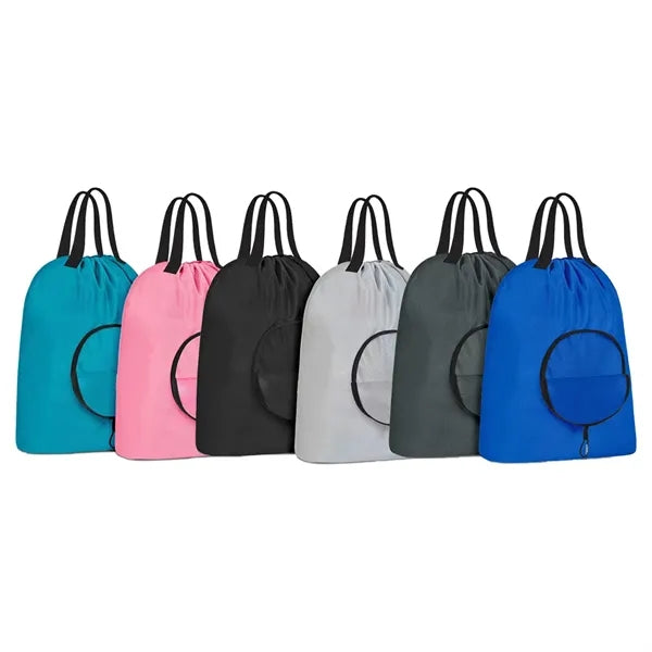 Travel Laundry Bag Foldable Drawstring Hamper Tote