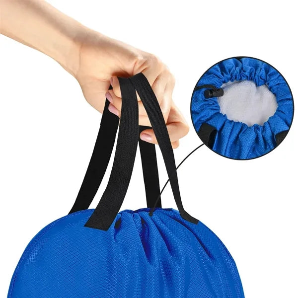Travel Laundry Bag Foldable Drawstring Hamper Tote