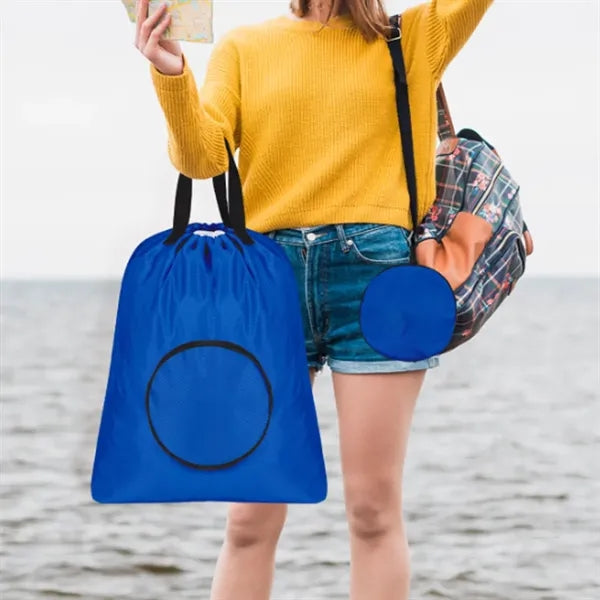 Travel Laundry Bag Foldable Drawstring Hamper Tote