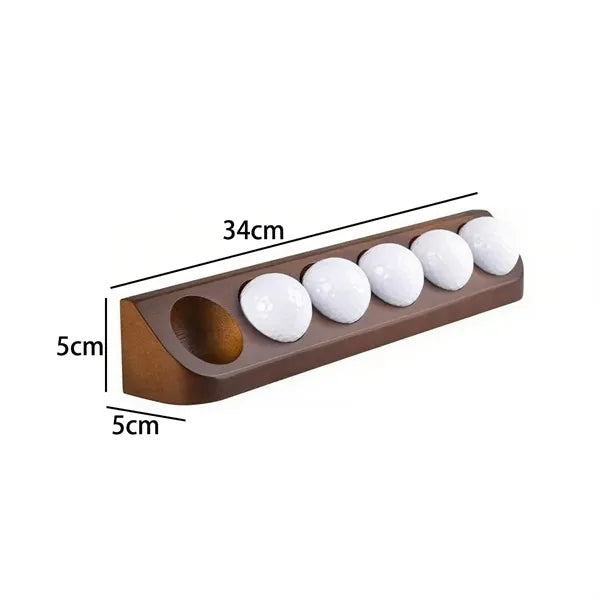 Executive Wooden 5-Ball Golf Display Rack Stand