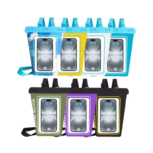 Floating Waterproof Phone Pouch With Air Circle & Neck Strap