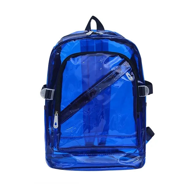 Waterproof transparent colored PVC backpack