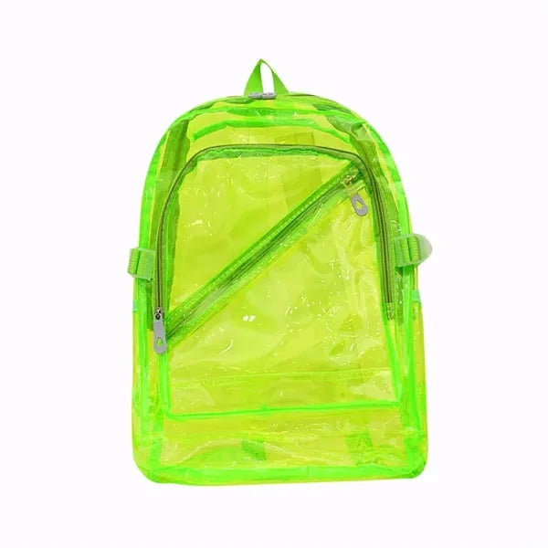 Waterproof transparent colored PVC backpack